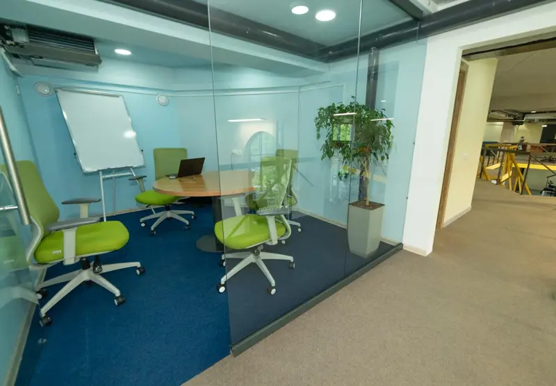Glass Huddle Room